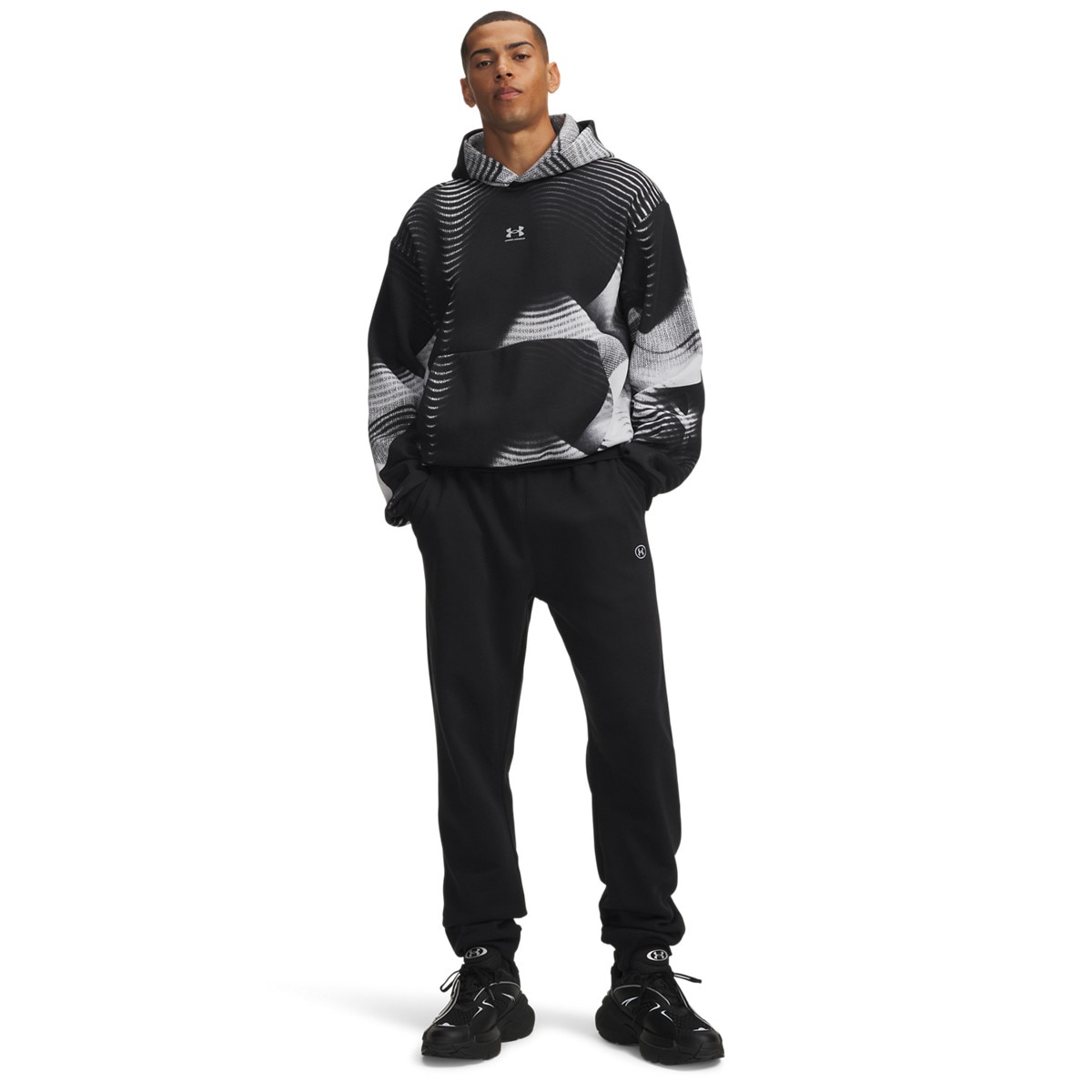 Męskie spodnie dresowe joggery Under Armour UA Rival Fleece - czarne