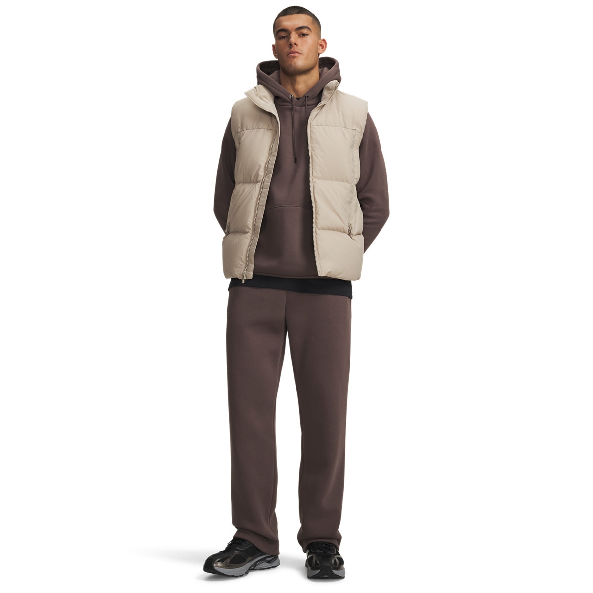 Męskie spodnie dresowe Under Armour UA Icon Fleece - brązowe