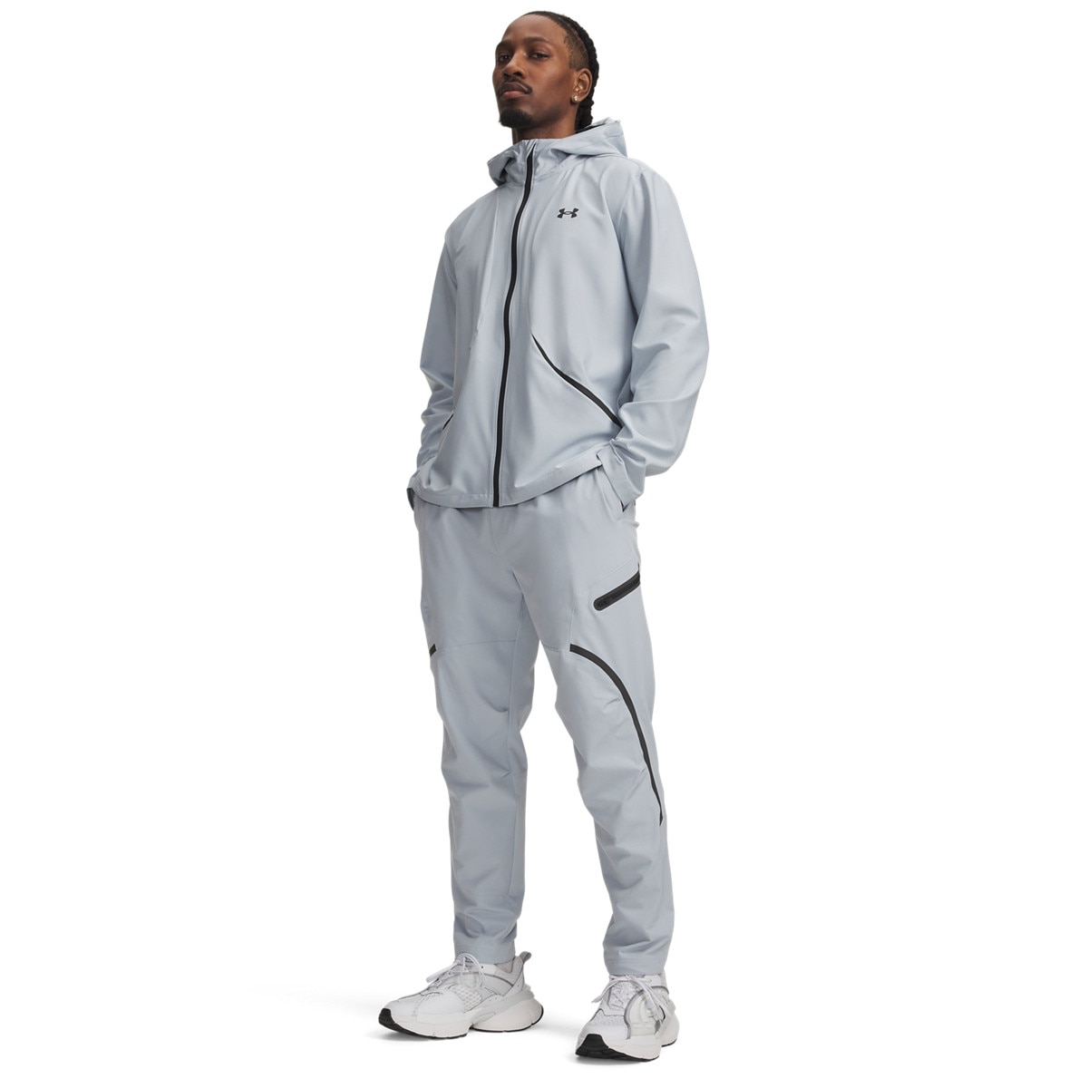 Męskie spodnie treningowe cargo UA Unstoppable Cargo Pant - szare