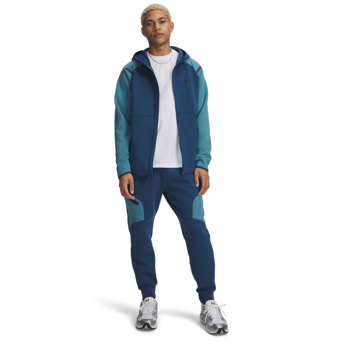 Męskie spodnie treningowe Under Armour UA Unstoppable Flc Jgr Eu - niebieskie