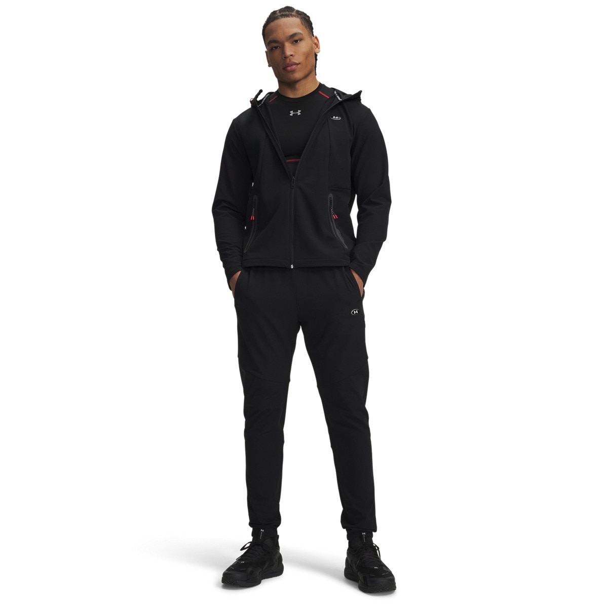 Męskie spodnie treningowe Under Armour Utility Woven Winterized Pant - czarne