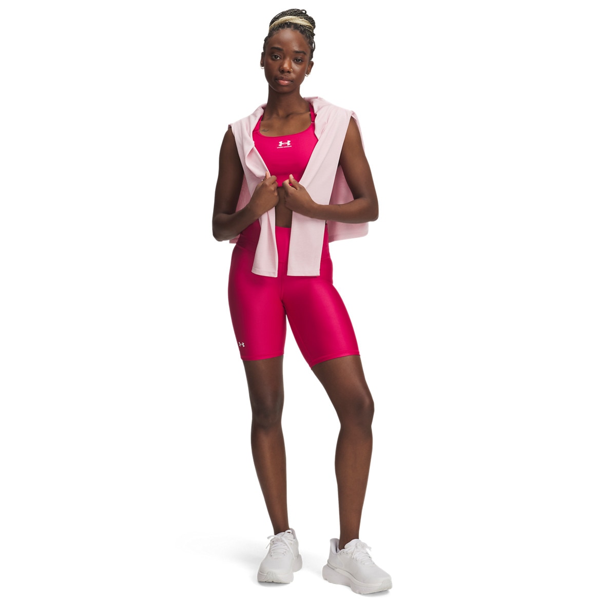 Damskie kolarki treningowe Under Armour Tech Bike Short - różowe