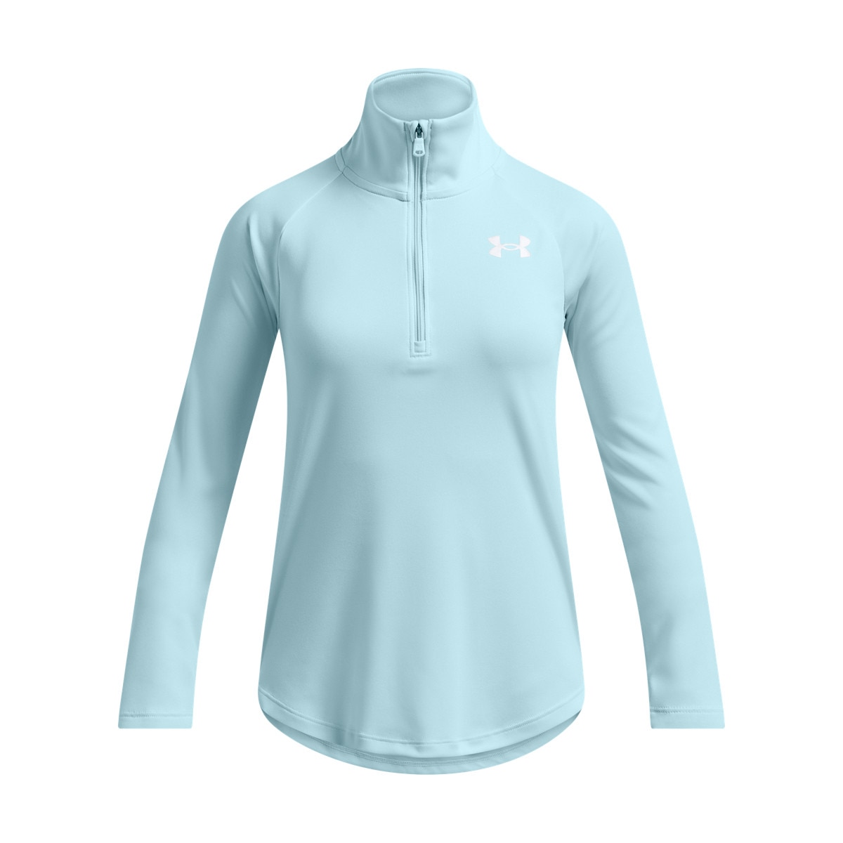 Dziewczęca bluza treningowa nierozpinana bez kaptura Under Armour Tech Graphic 1/2 Zip - niebieska