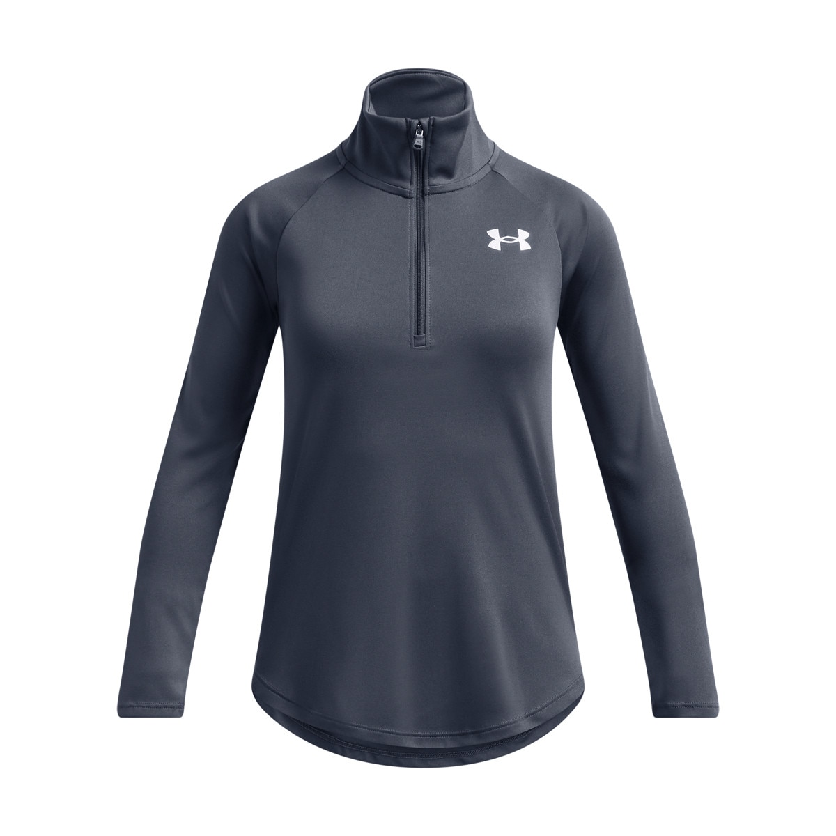 Dziewczęca bluza treningowa nierozpinana bez kaptura Under Armour Tech Graphic 1/2 Zip - szara