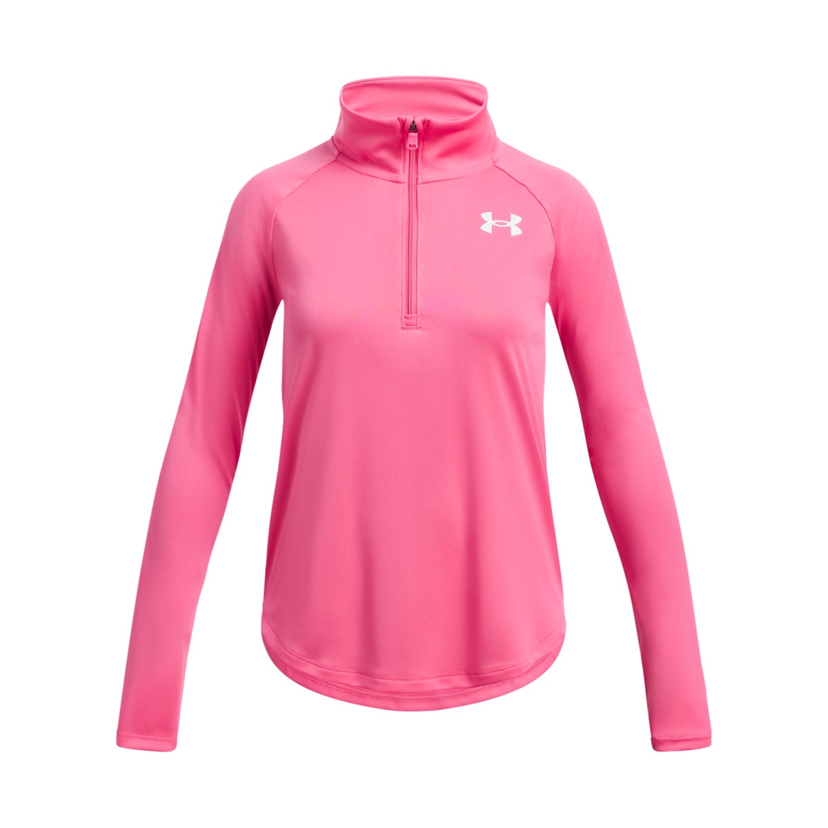 Dziewczęca bluza treningowa nierozpinana bez kaptura Under Armour Tech Graphic 1/2 Zip - różowa