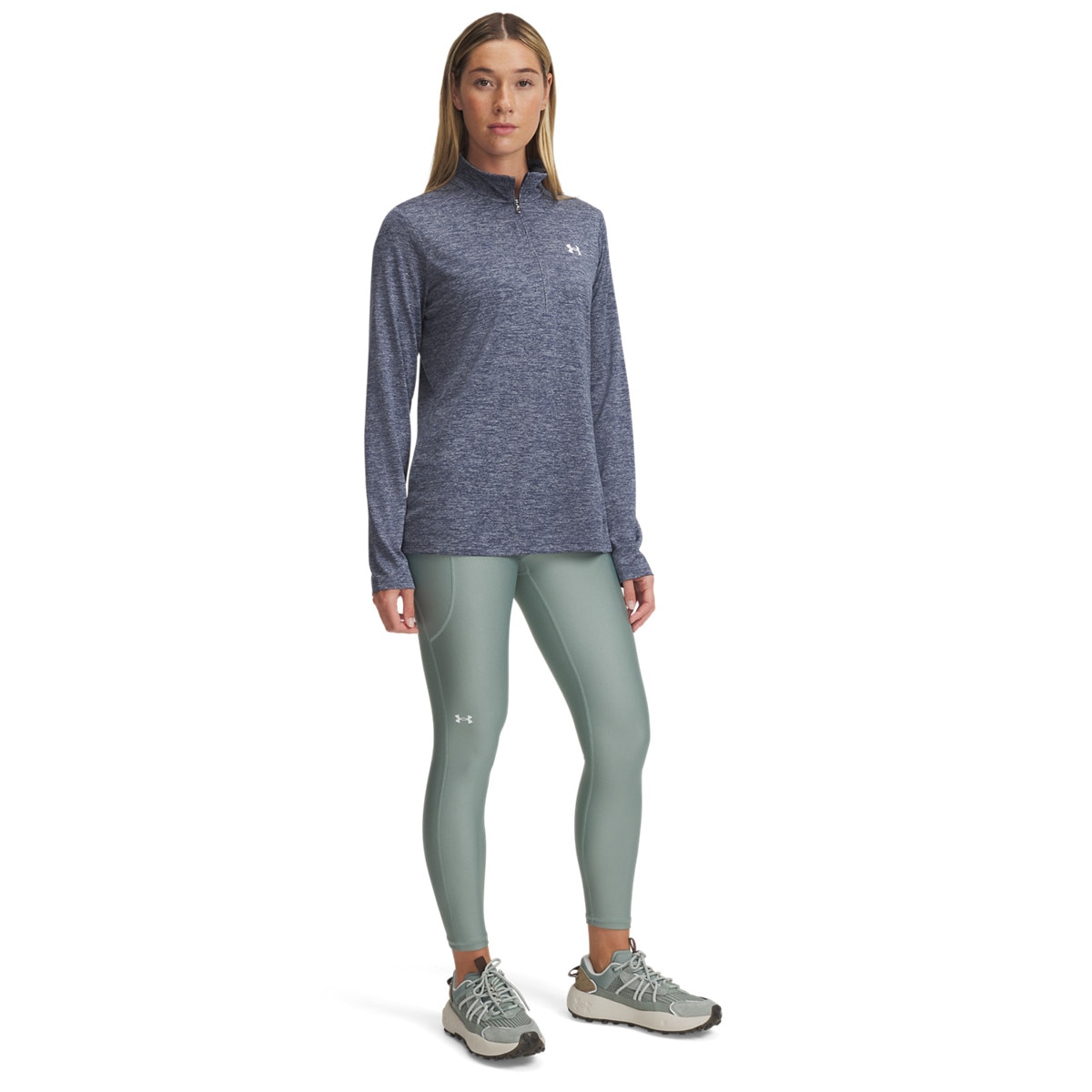 Damskie legginsy treningowe Under Armour Tech Hi Ankle Leg - zielone