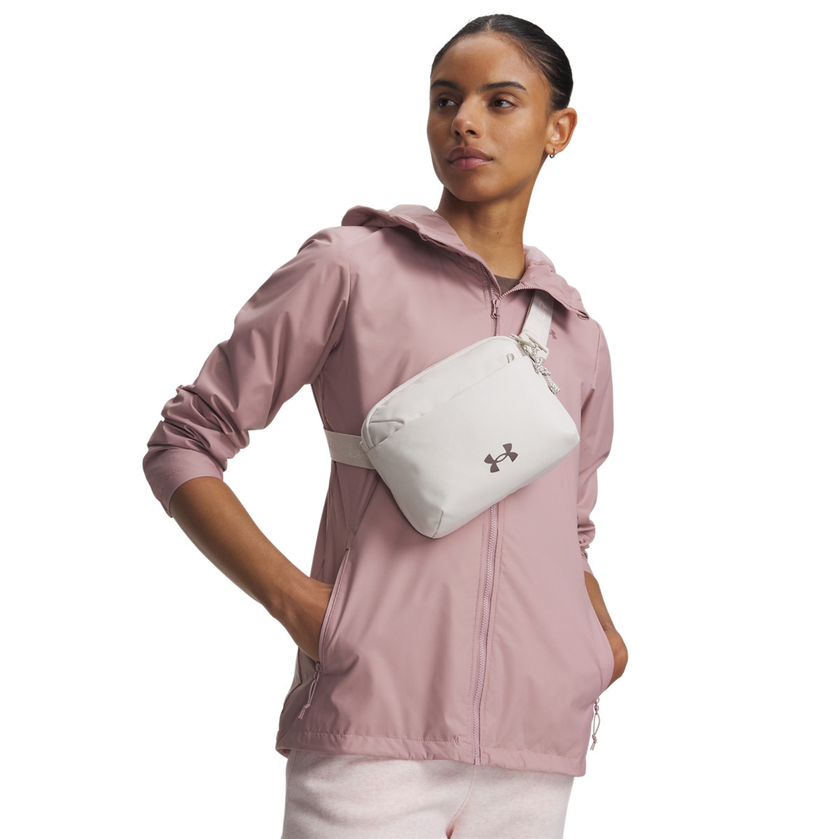 Torba do noszenia na pasie lub na skos Under Armour NEW UA Essential WB XB - kremowa
