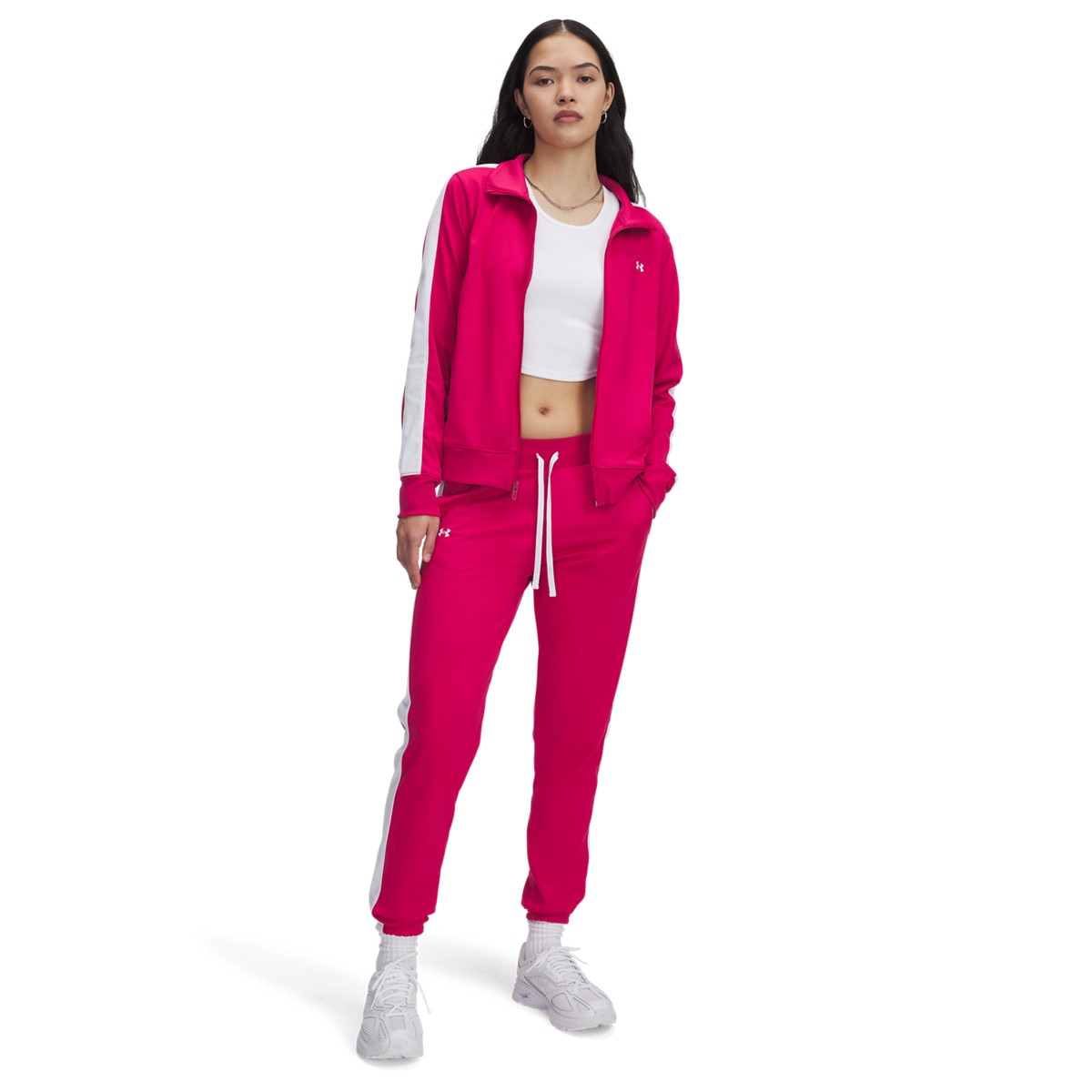 Damski komplet treningowy Under Armour Tricot Tracksuit - różowy