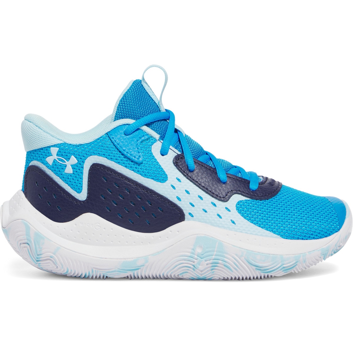 Dziecięce buty do koszykówki Under Armour UA GS JET '23 - niebieskie