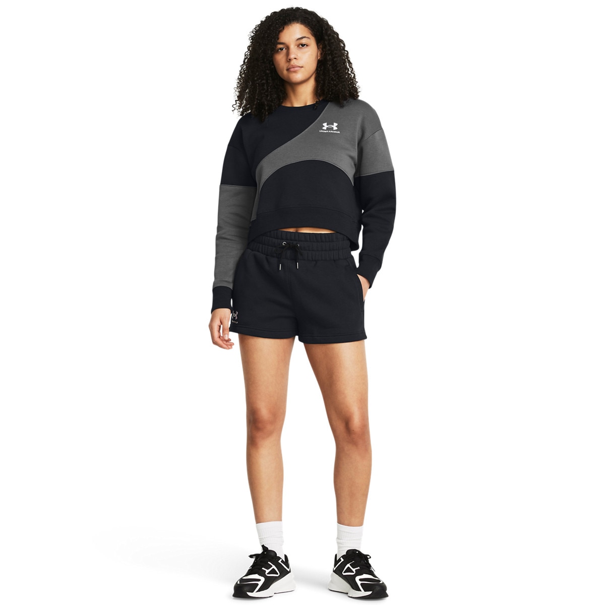 Damskie spodenki dresowe Under Armour UA Icon Fleece Boxer Shorts - czarne