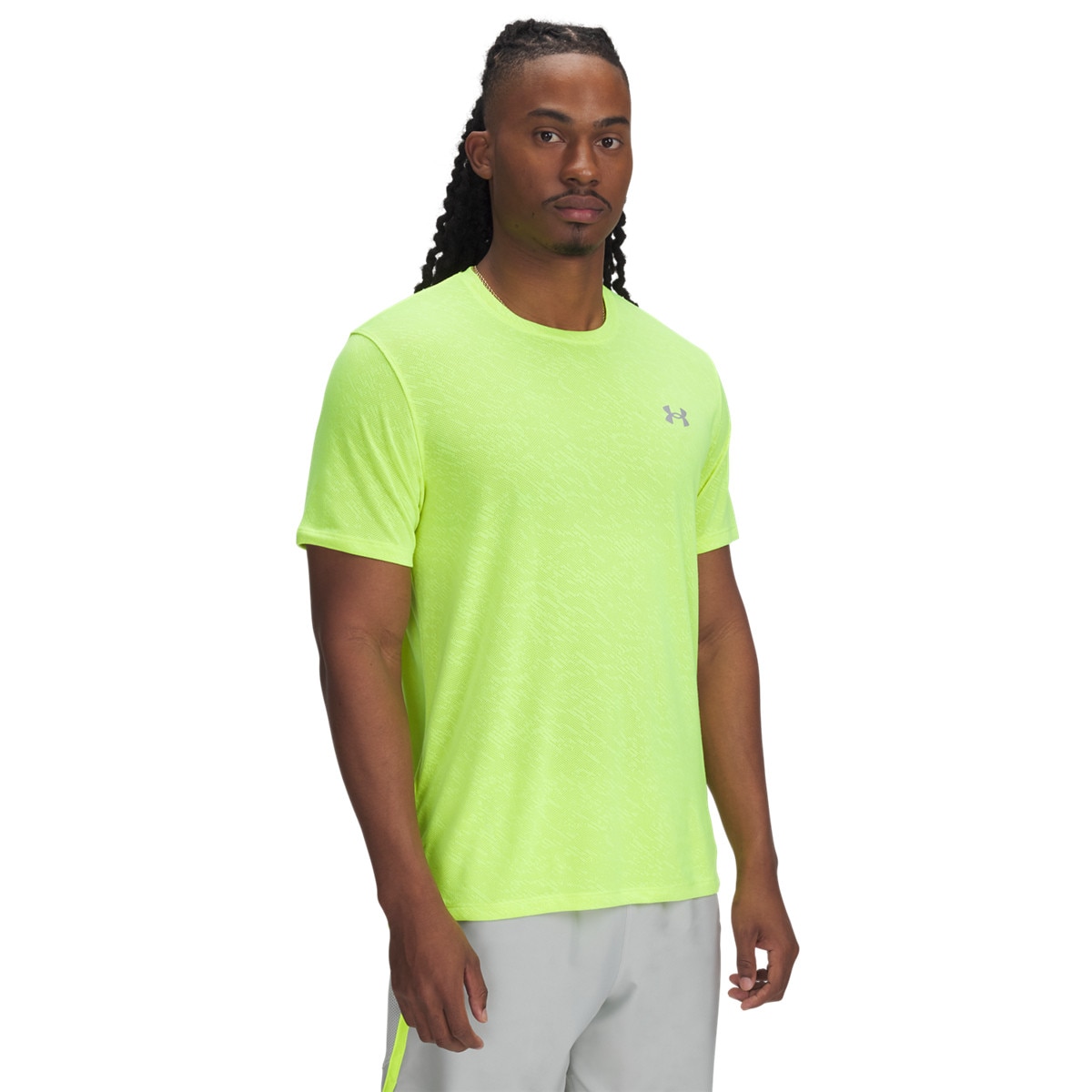 Męska koszulka do biegania Under Armour UA Launch Camo Shortsleeve - zielona