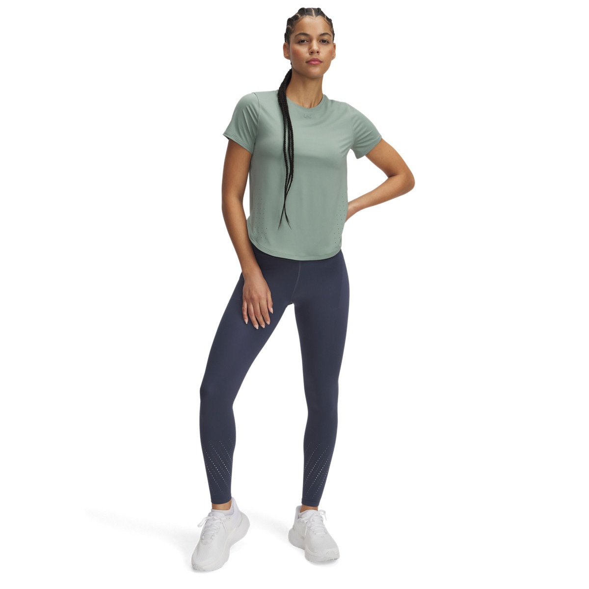 Damskie legginsy do biegania Under Armour UA Launch Elite Tights - szare