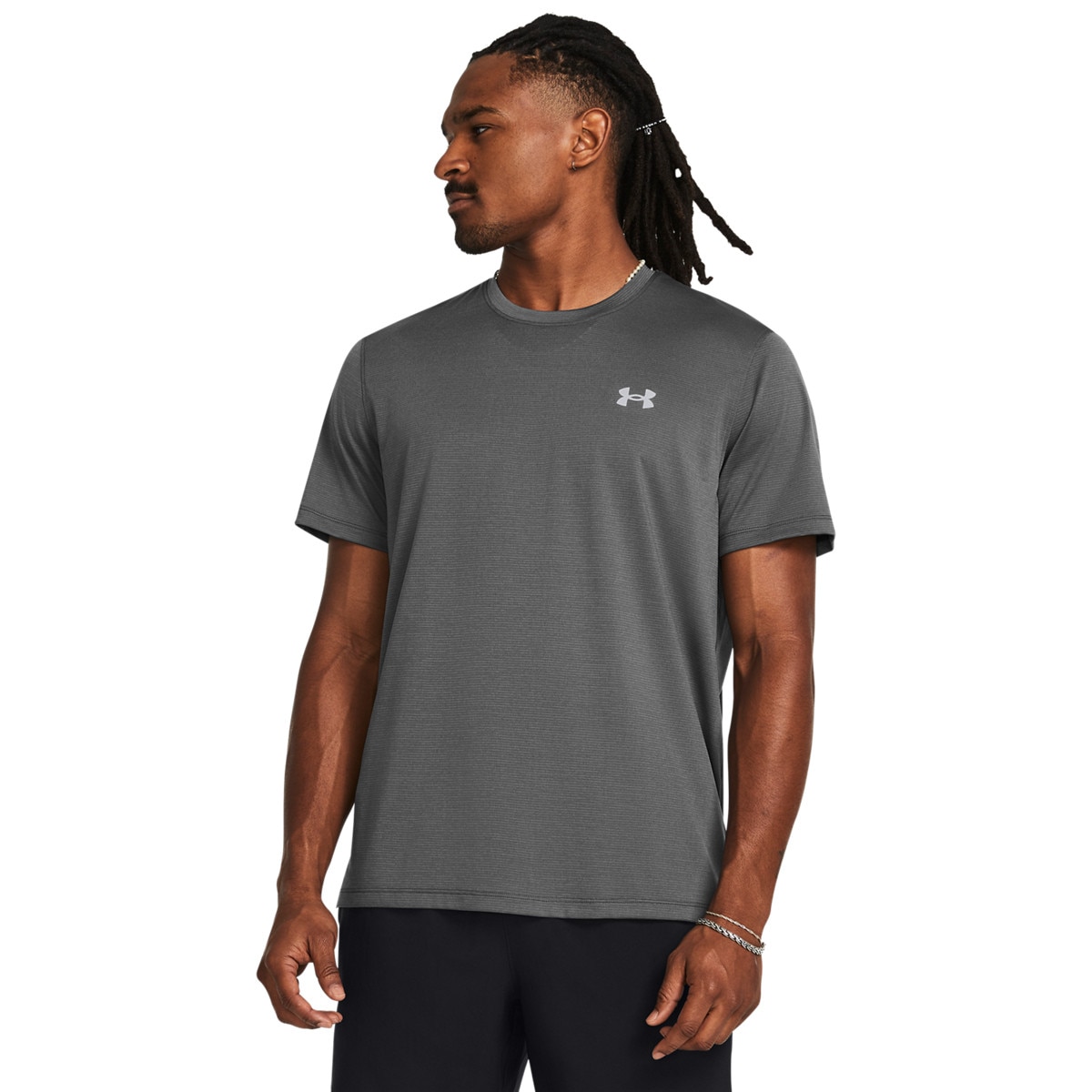 Męska koszulka do biegania Under Armour UA Launch Shortsleeve - szary