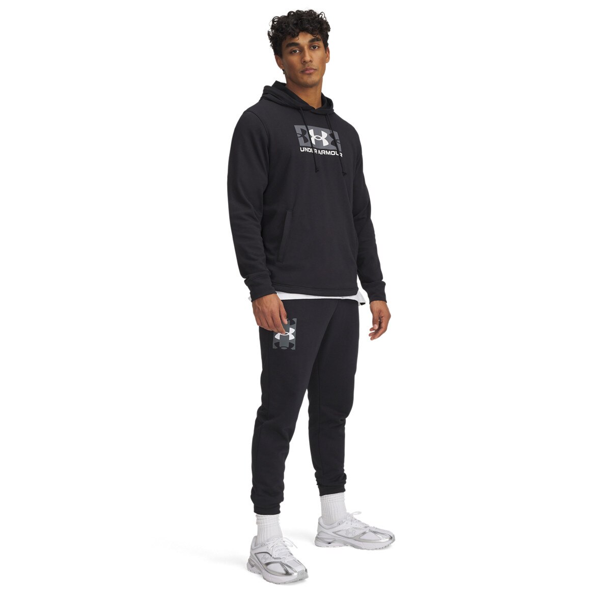 Męskie spodnie dresowe Under Armour UA Rival Terry Logo Jogger - czarne