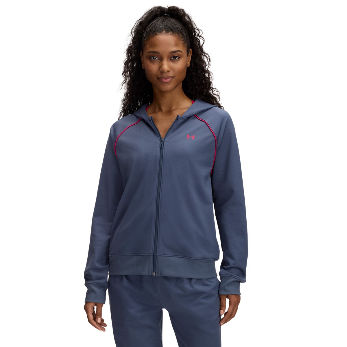 Damski dres komplet treningowy Under Armour UA Rival Tricot Tracksuit HD - granatowy