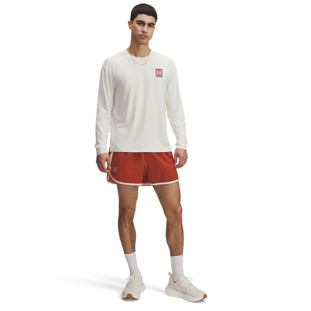 Męskie spodenki do biegania Under Armour UA Run 96 Shorts - czerwone