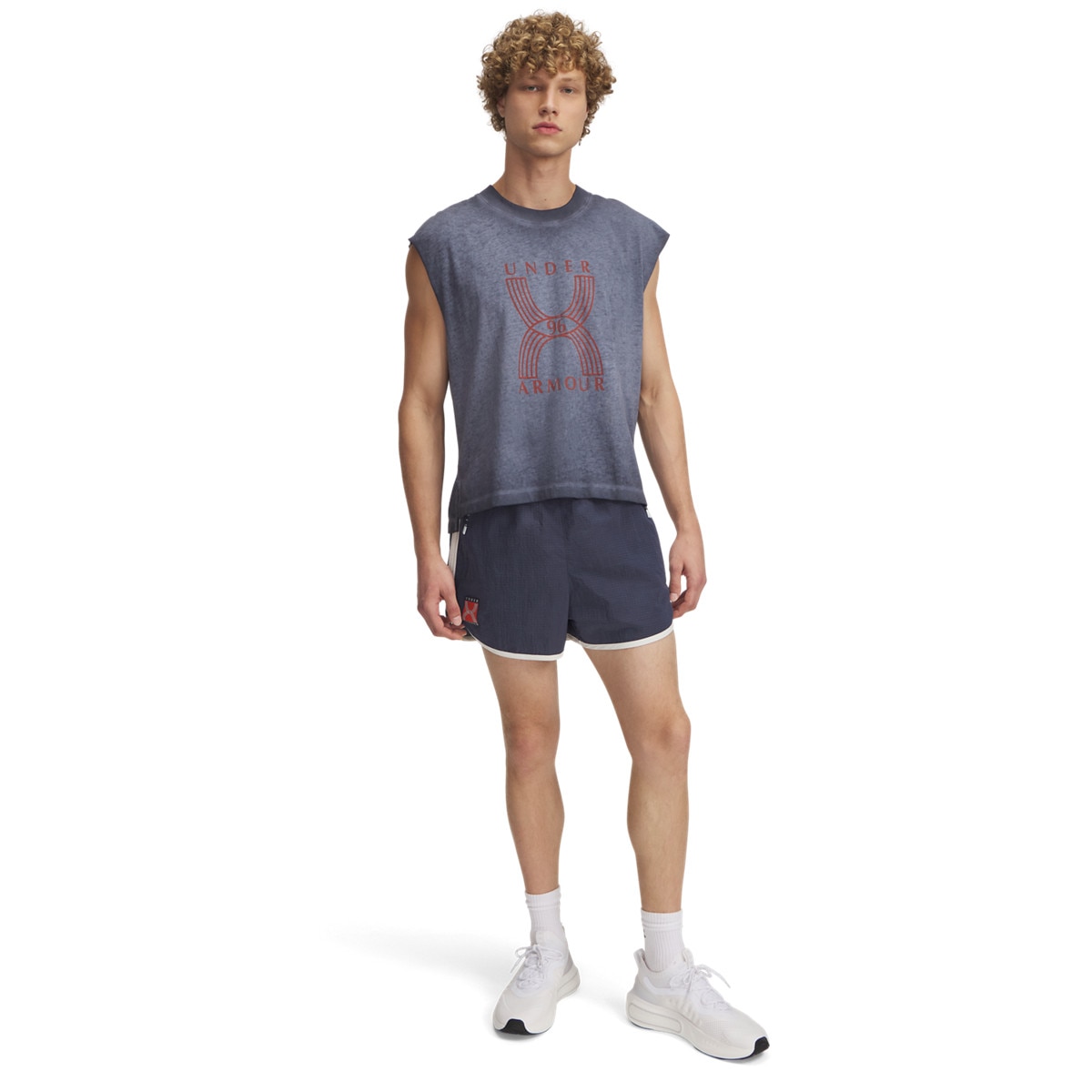 Męskie spodenki do biegania Under Armour UA Run 96 Shorts - granatowe