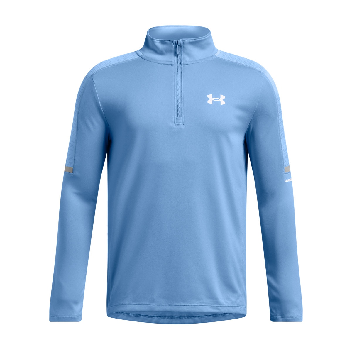 Chłopięcy longsleeve treningowy Under Armour UA Tech Utility 1/4 Zip - niebieski