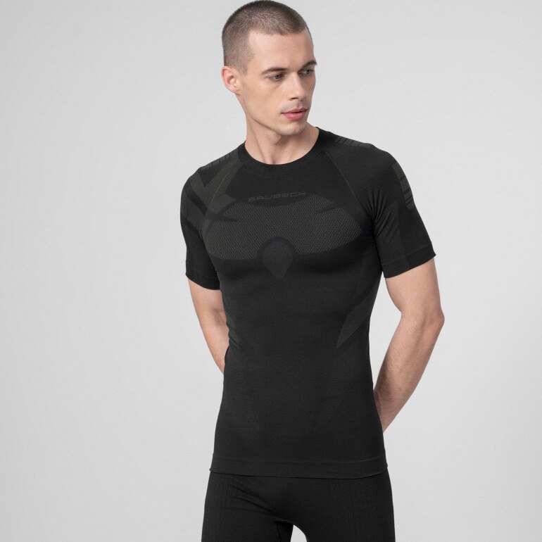 Męska koszulka termoaktywna BRUBECK Dry - czarna