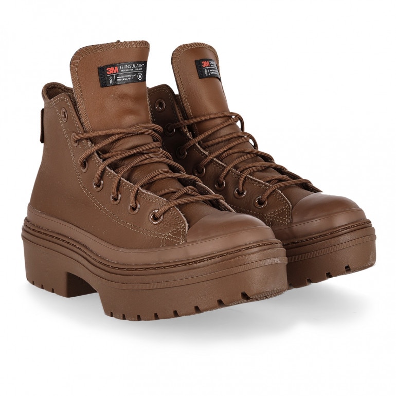 Damskie buty Converse Chuck Taylor All Star Lugged Heel Platform Waterproof - brązowe