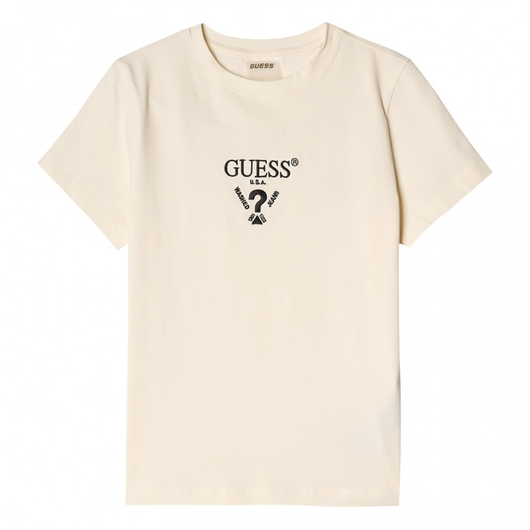 Damski t-shirt z nadrukiem Guess Colette - biały