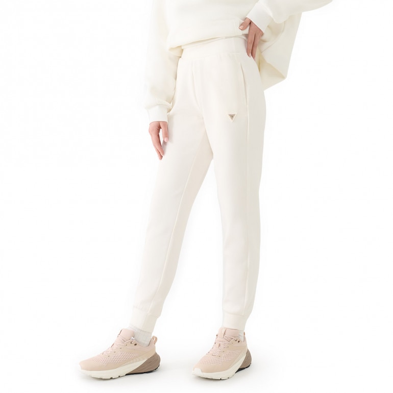 Damskie spodnie dresowe Guess Olympe Long Pants - beżowe