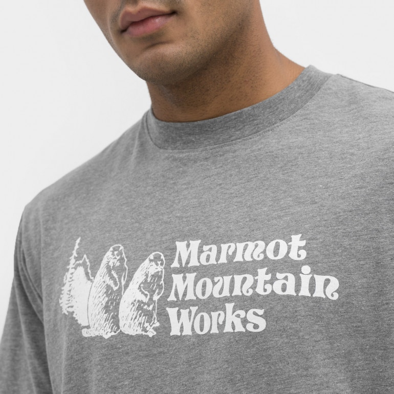 Męski t-shirt z nadrukiem MARMOT Mountain Works Heavyweight T-Shirt