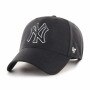 47 BRAND Czapka z daszkiem uniseks 47 BRAND New York Yankees  czarna Głęboka czerń  melanż