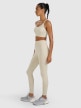 mini: Damskie legginsy treningowe 4F 4FRAW25TFTIF445 - beżowy (3)