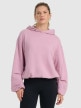  4F Damska bluza nierozpinana z kapturem 4F 4FRAW25TSWSF2462  różowa Różowy