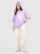 mini: Damski t-shirt z nadrukiem 4F 4FRAW25TTSHF3402 - fioletowy (2)