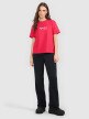 mini: Damski t-shirt z nadrukiem 4F 4FRAW25TTSHF3410 - różowy (5)
