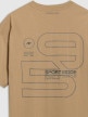 mini: Męski t-shirt z nadrukiem 4F 4FRAW25TTSHM3220 - beżowy (9)