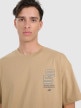mini: Męski t-shirt z nadrukiem 4F 4FRAW25TTSHM3220 - beżowy (4)