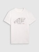 mini: Męski t-shirt z nadrukiem 4F 4FRAW25TTSHM3311 - biały (5)