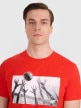 mini: Męski t-shirt z nadrukiem 4F 4FRAW25TTSHM3319 - czerwony (3)