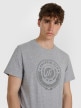 mini: Męski t-shirt z nadrukiem 4F 4FRAW25TTSHM3338 - szary (4)