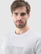 mini: Męski t-shirt z nadrukiem 4F 4FRSS24TTSHM2469 - biały (2)