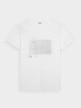 mini: Męski t-shirt z nadrukiem 4F 4FRSS24TTSHM2469 - biały (5)