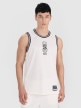 mini: Męski top do koszykówki oversize 4F 4FRSS25TFSLM714 - biały (1)