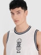 mini: Męski top do koszykówki oversize 4F 4FRSS25TFSLM714 - biały (3)