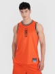  4F Męski top do koszykówki oversize 4F 4FRSS25TFSLM714  pomarańczowy Pomarańczowy