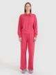 mini: Damskie spodnie dresowe 4F 4FRSS25TTROF1396 - różowe (6)