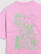 mini: Damski t-shirt oversize z nadrukiem 4F 4FRSS25TTSHF2787 - różowy (7)