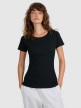  4F Damski tshirt bez nadruku 4F 4FRSS25TTSHF2790  czarny Czarny