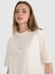 mini: Damski t-shirt oversize z nadrukiem 4F 4FRSS25TTSHF2791 - biały (3)
