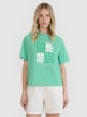 mini: Damski t-shirt z nadrukiem 4F 4FRSS25TTSHF2974 - zielony (1)