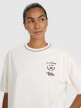 mini: Damski t-shirt oversize z nadrukiem 4F 4FRSS25TTSHF2979 - biały (3)
