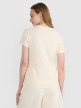 mini: Damski t-shirt z nadrukiem 4F 4FRSS25TTSHF3162 - beżowy (4)