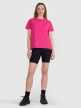 mini: Damski t-shirt oversize z nadrukiem 4F 4FRSS25TTSHF3163 - różowy (2)